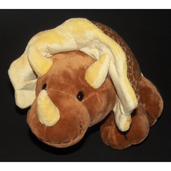 All Mine Triceratops Brown Dinosaur Plush 12" Stuffed Animal Toy Lovey - Picture 2 of 7